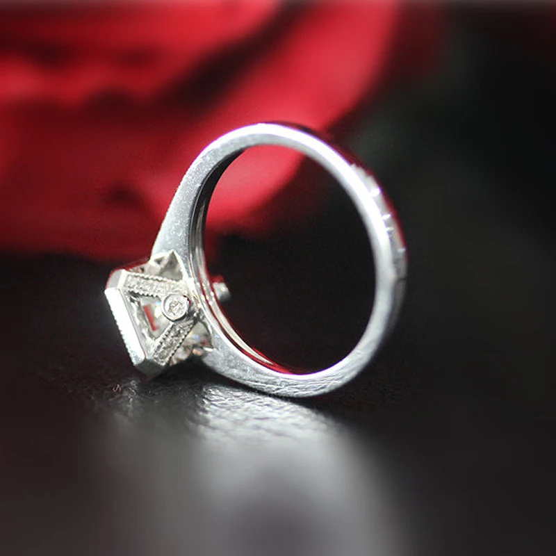 Женское Обручальное кольцо с изумрудом 5 3 карат 11 Х9 мм размер 4 10|solitaire engagement