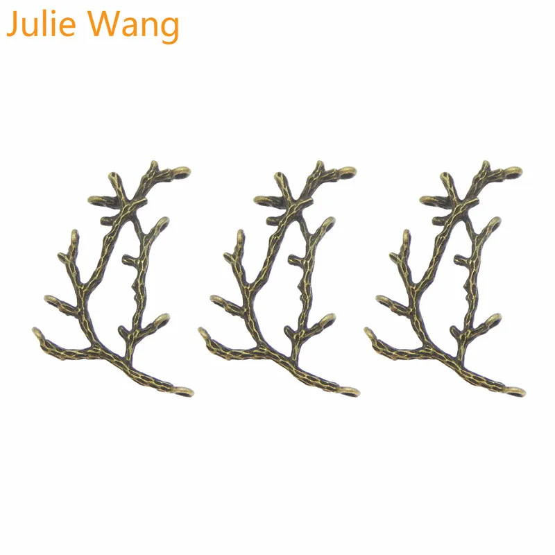 Julie Wang 5 шт. сплав филиал подвеска под бронзу старину кулон соединитель ручной