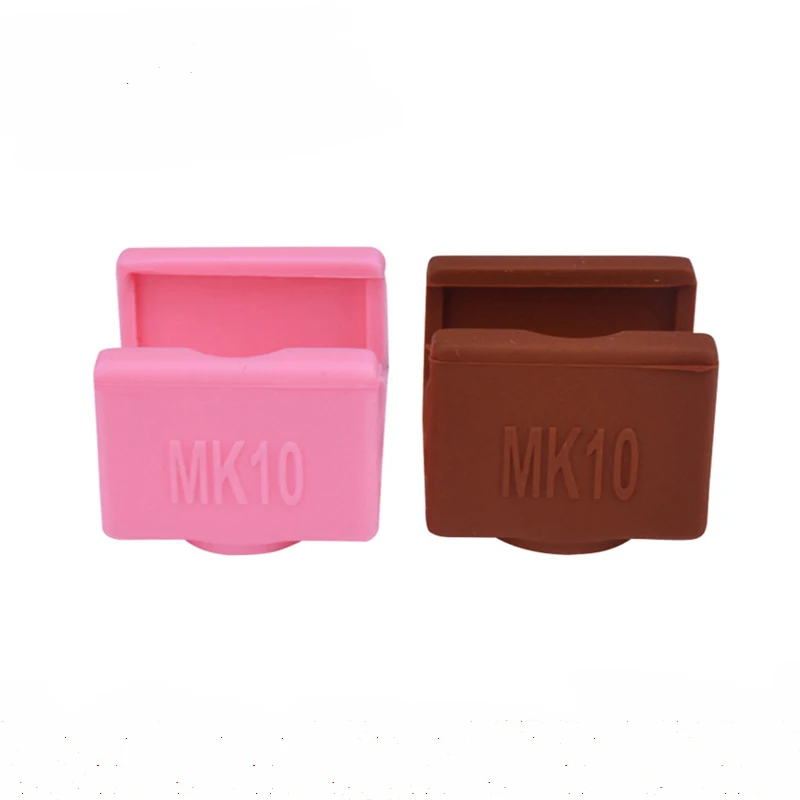 

3D printer accessories MK10 heating aluminum block silicone sleeve high temperature resistant to 280 degree temperature Brown