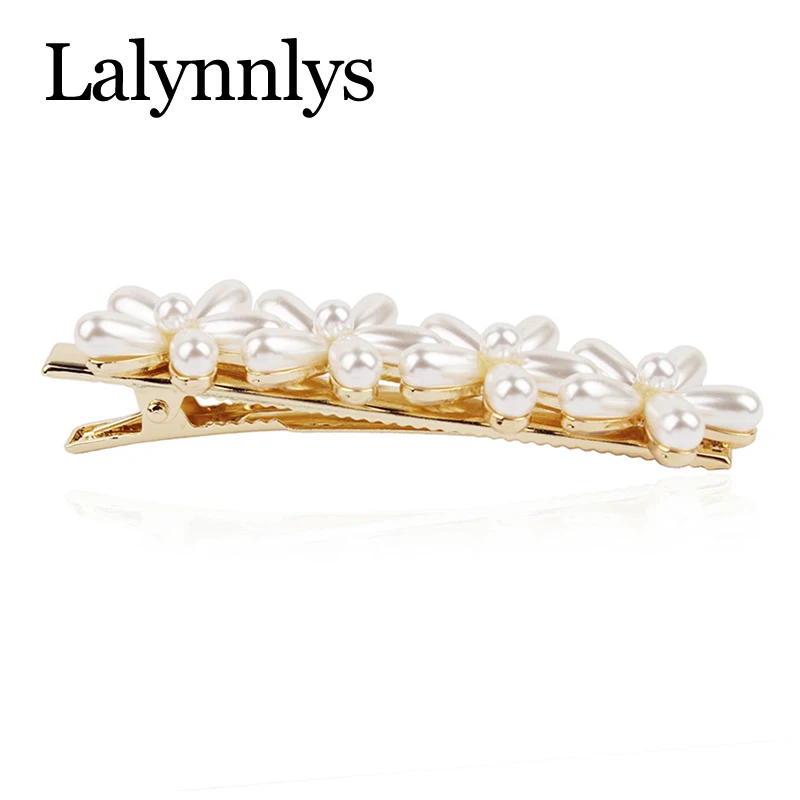 Lalynnlys корейская мода шпильки для волос для женщин Женский Искусственный жемчуг заколки для волос головная повязка вечерние свадебные ювелирные аксессуары Новинка