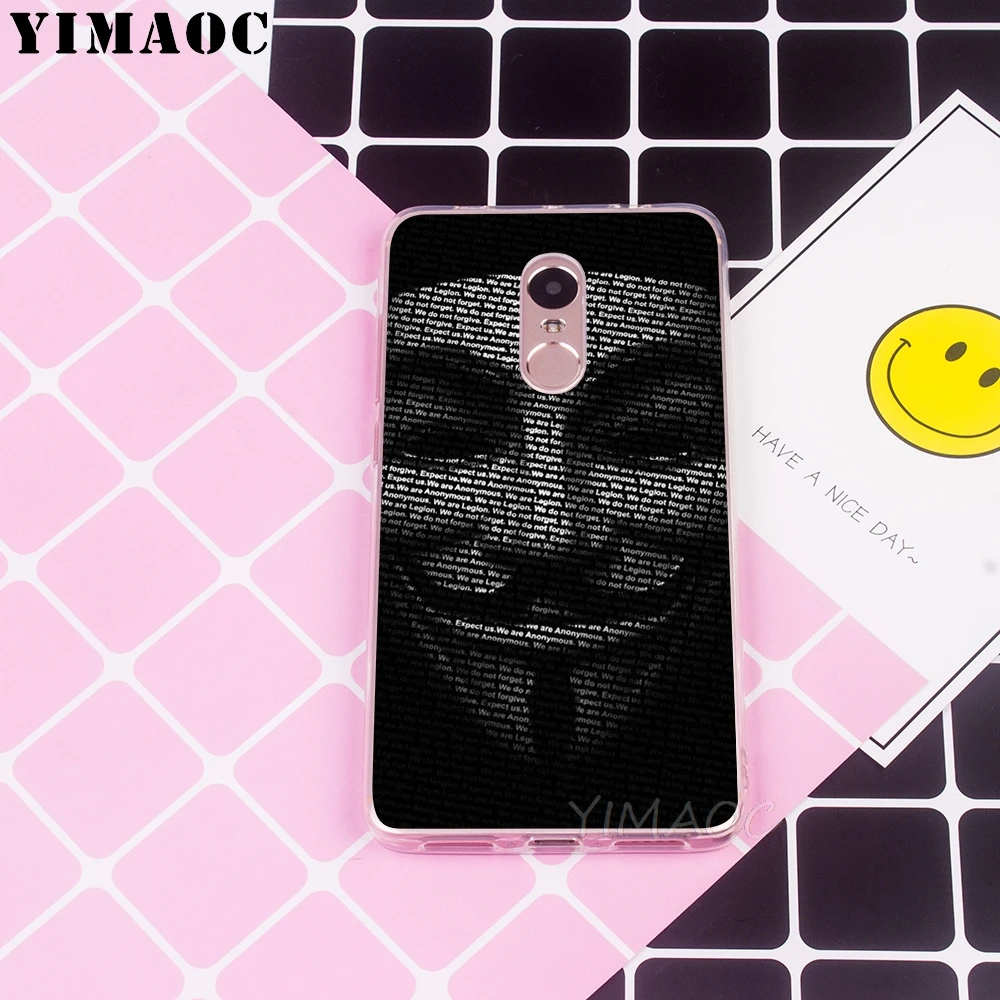 YIMAOC V for Vendetta design Soft TPU Case Xiaomi Redmi 6 4X 5A 4A S2 Note 4 5 Pro Plus Mi 8 9 SE A2 A1 MiX 2S MAX 3 |