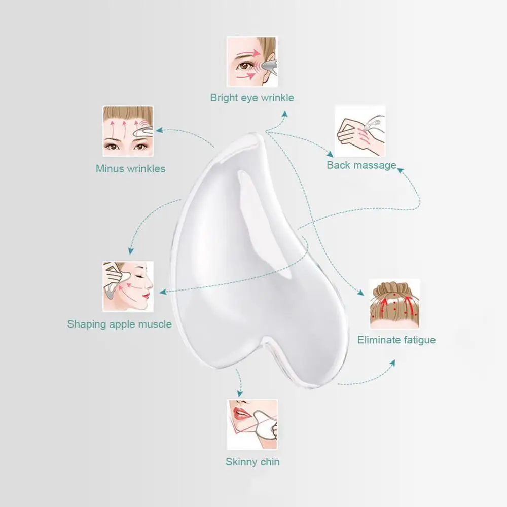 Массажная тарелка для лица валик кристально прозрачный похудения лифтинг шеи