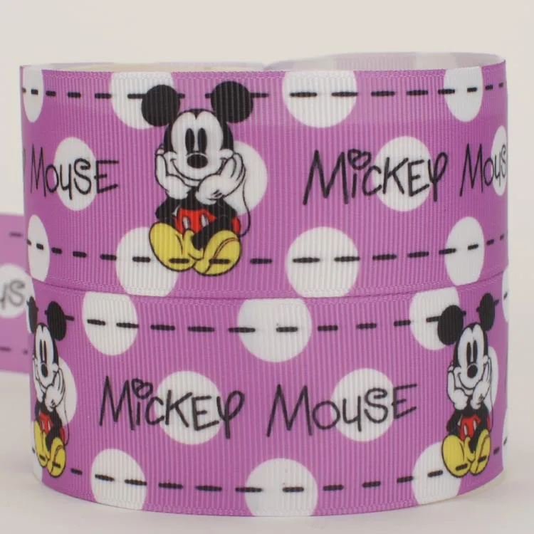 Новые продажи 50 ярдов 1/2 &quot38 мм Микки лента с рисунками мыши напечатанная grosgrain