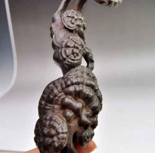 Изысканная Китайская классическая Коллекционная статуя ручной работы черное