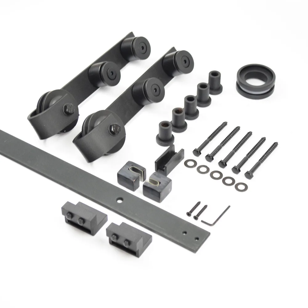 DIYHD 150 см-244 см черная деревенская Раздвижная стеклянная дверь раздвижная дорожка