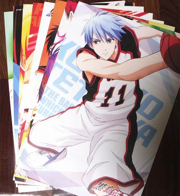 8 шт./компл. Kuroko no постер с корзиной Аниме Kagami Hyuga различные дизайнерские