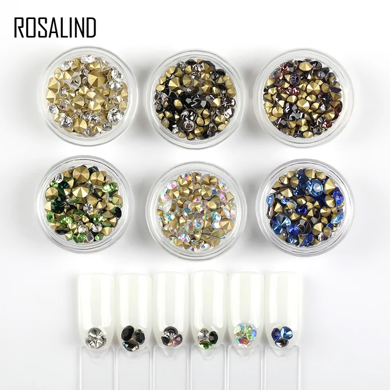 Гель для приклеивания страз ROSALIND дизайна ногтей смешанный цвет 1 шт. украшения