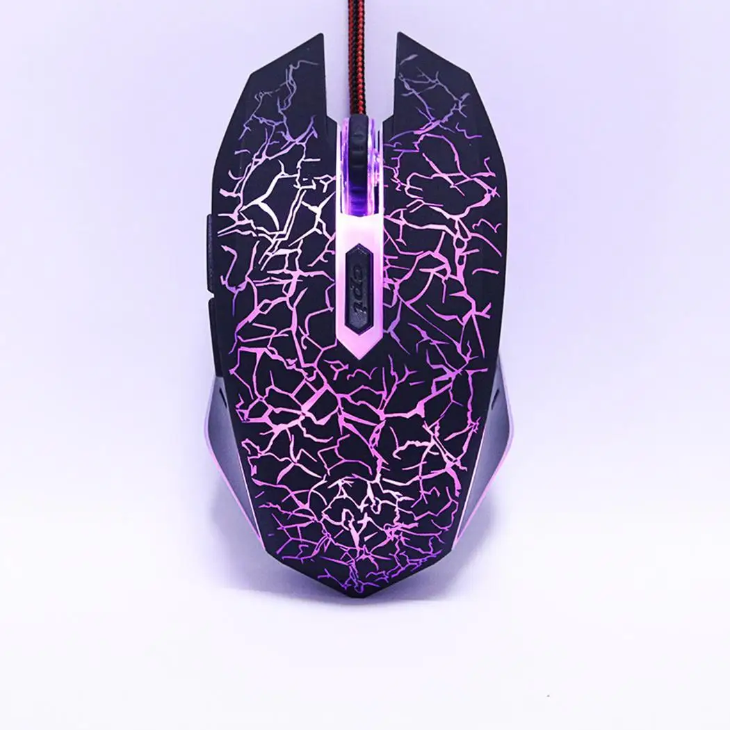 Anti-Skid Game Gaming Mouse 2400dpi Backlight Breathing Comfort Gamer Mice for Computer Desktop Laptop White Black New