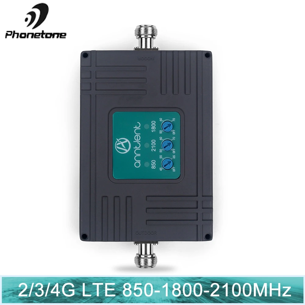 Усилитель сигнала 4G Сотовый усилитель WCDMA UMTS LTE 2G 850 1800 2100 MHZ трехполосный DCS