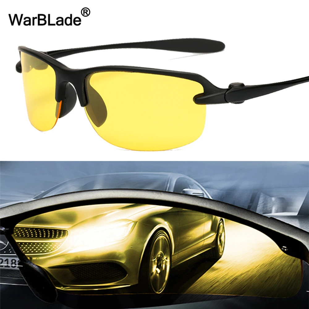 Мужские водительские солнцезащитные очки WarBLade желтые поляризационные ночного