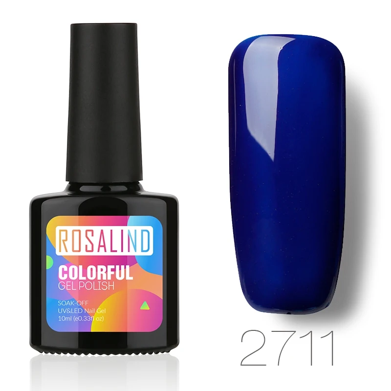 2711 ROSALIND гель 1 S 10 мл серый синий и кофейный цвета серия Гель лак для ногтей Полупостоянный Lucky UV Led блеск отмачиваемый гель лак - Цвет: 2711