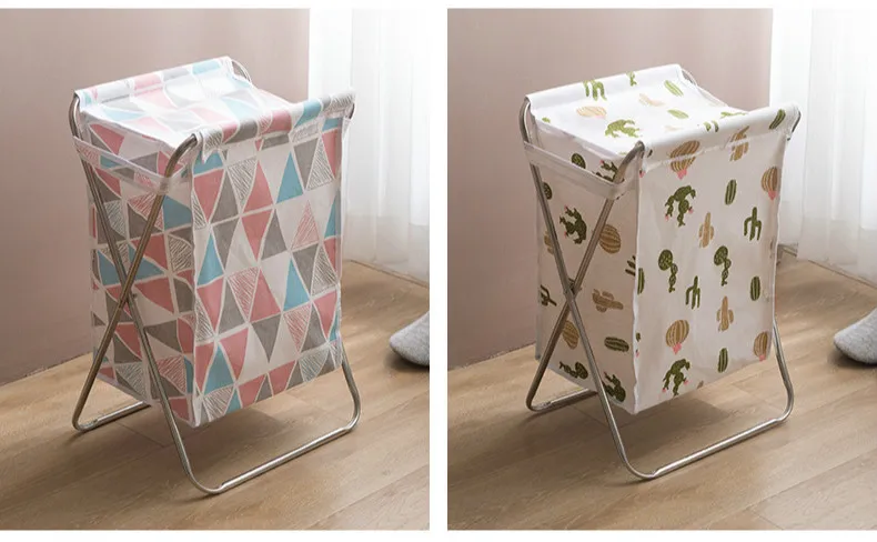Foldable With Lid Large Laundry Basket Dirty Clothes Storage Basket Organizer Nordic Style Waterproof Laundry Hamper With Lid
