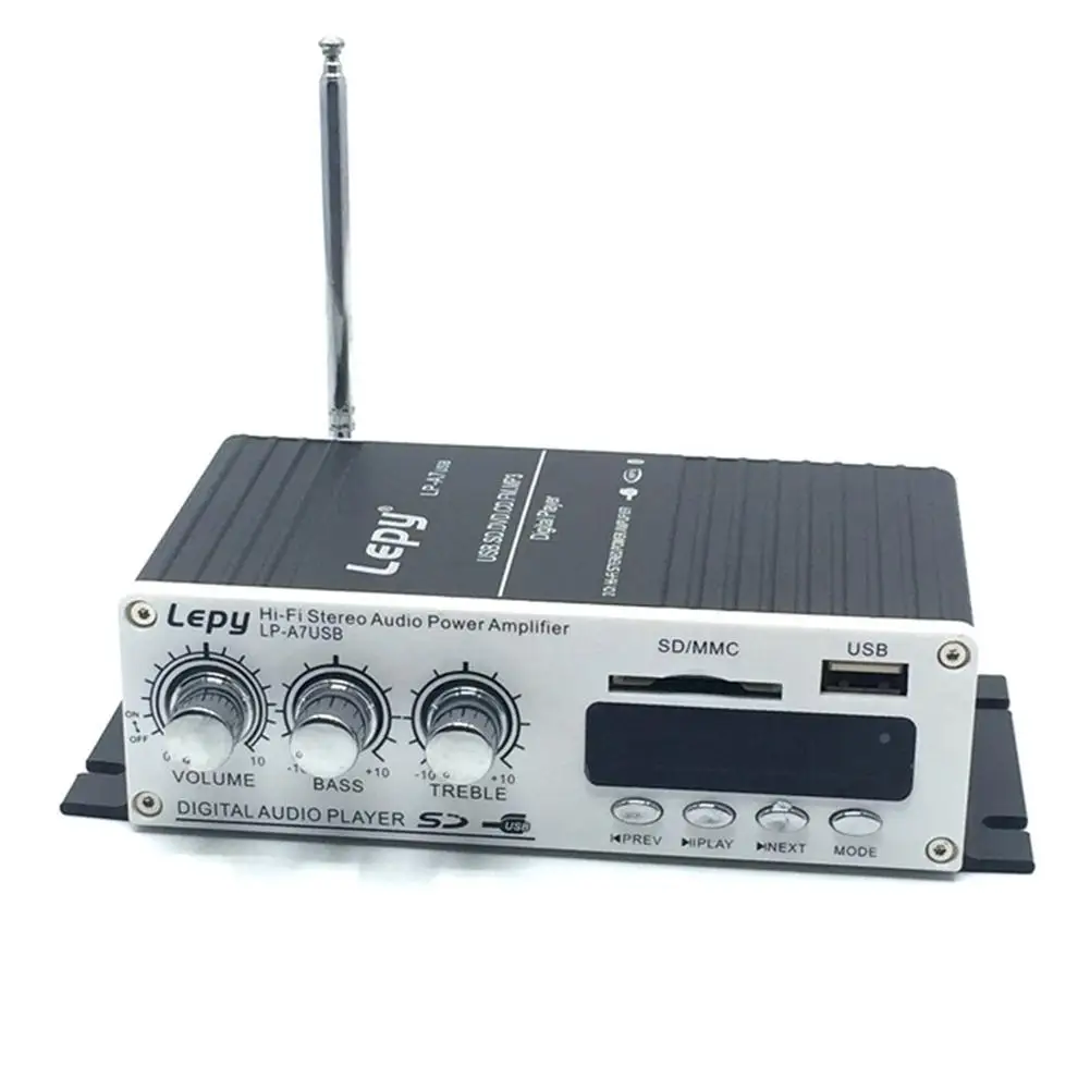 Dragonpad LEPY Bluetooth мини усилитель мощности аудио hi-fi AMP MP3 FM USB SD AUX Car Home | Автомобили и