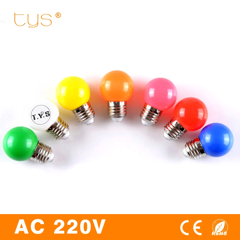 New Colorful Led Lamp E27 220V 3W Globe Light Bulb 7color Bombillas SMD 2835 bar Home Decor Holiday Lighting | Освещение
