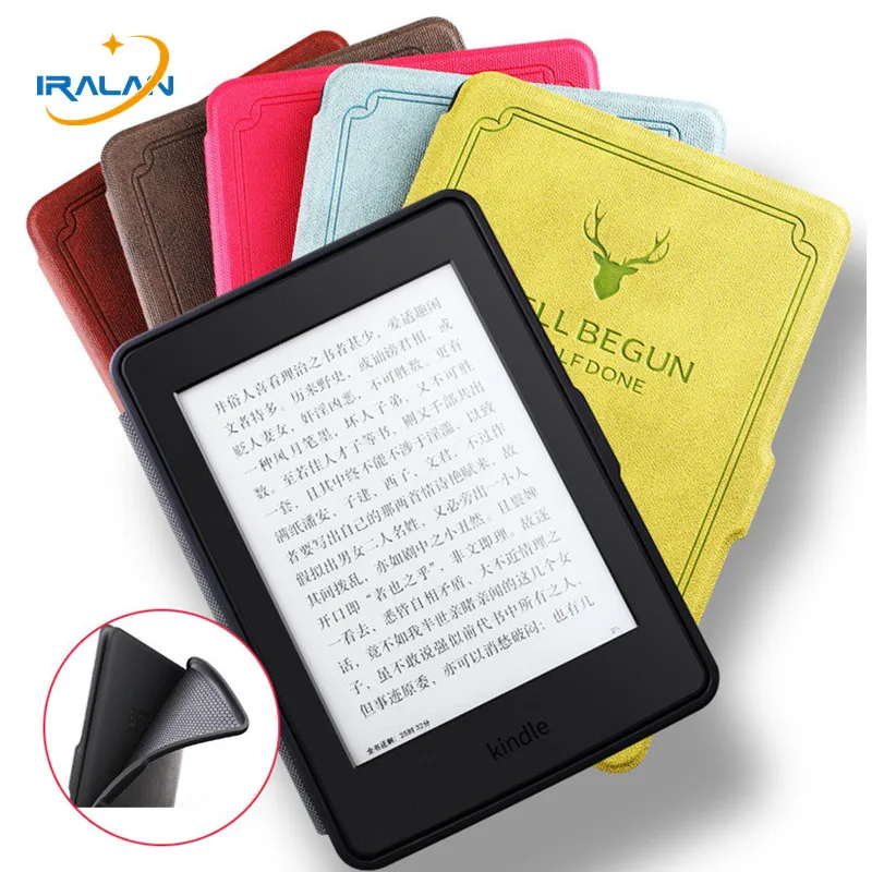 Магнитный чехол из искусственной кожи с принтом оленя для Amazon New Kindle 8th Generation 2016