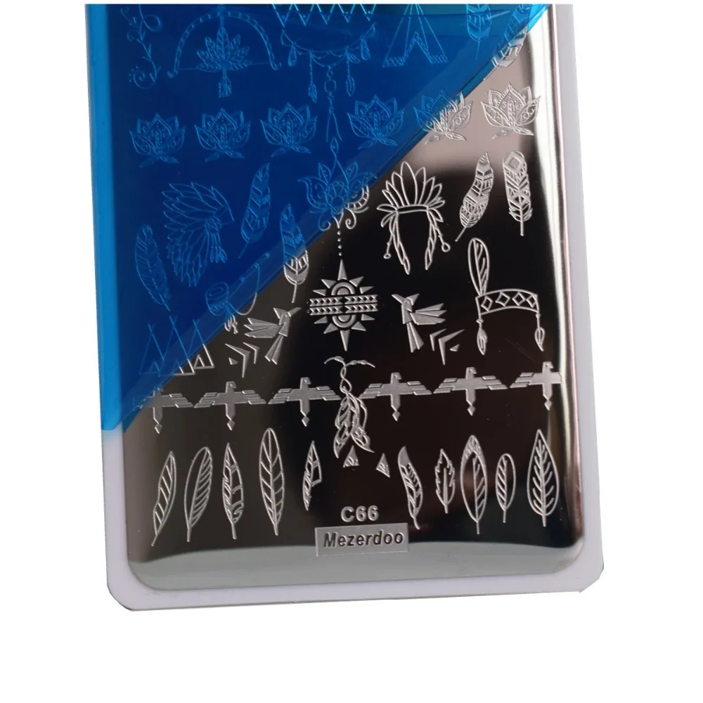 Экзотический Ловец снов для дизайна ногтей штамповка пластина перо коллекция