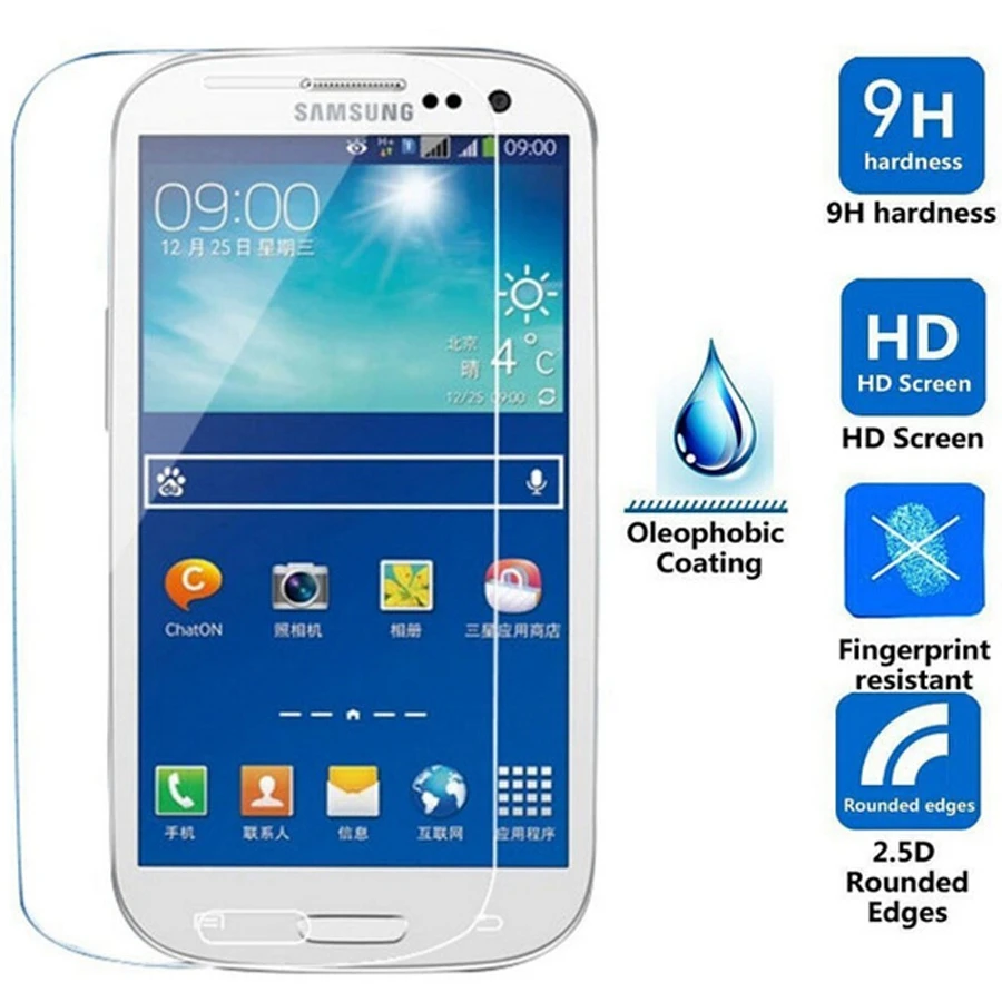 Закаленное стекло 2.5D для Samsung Galaxy S3 SIII Высококачественная защитная пленка