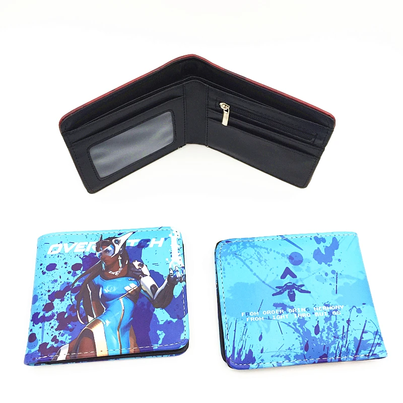 Overwatch игра Genji Tracer marca кошелек два сложения молнии OW игры кошелек cion карман для студентов - Цвет: 04