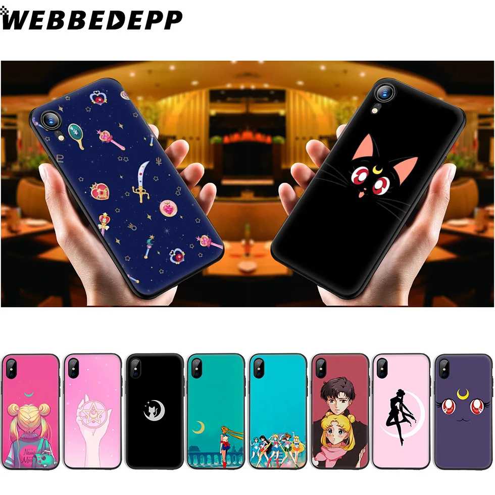 WEBBEDEPP Сейлор Мун Аниме Мягкий силиконовый чехол для iPhone 11 Pro Xr Xs Max X или 10 8 7 6 6S Plus 5 5S