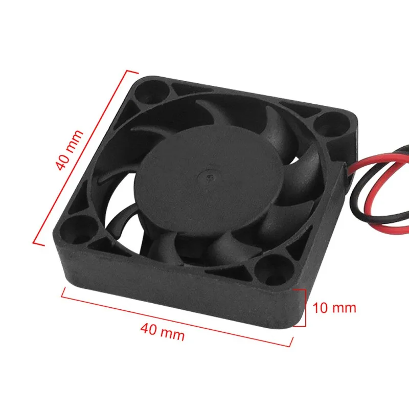 Мини 12V 2 Pin 40 мм компьютерный кулер маленький охлаждающий вентилятор PC черный F