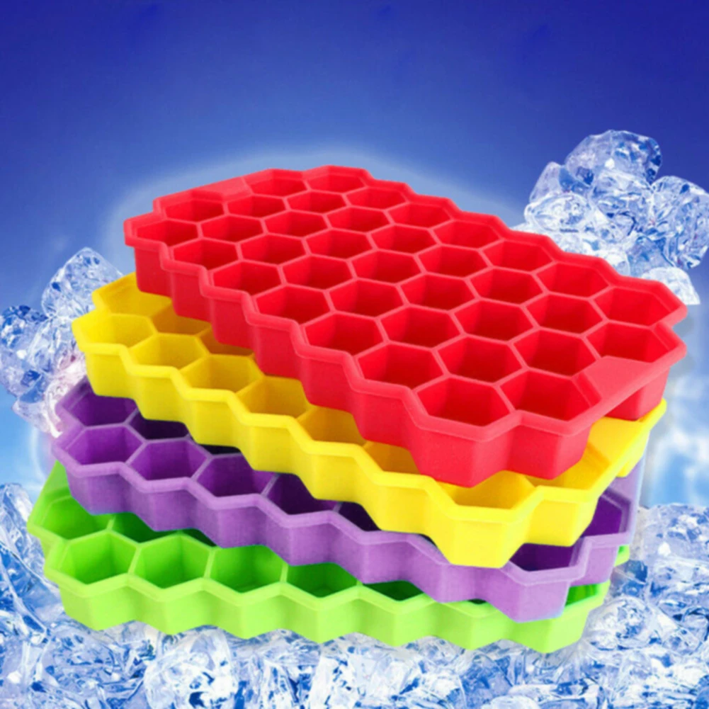 30 Hole Jelly Pudding Silicone Mold Folding Ice Tray DIY Honeycomb Shape Heat Resistant Non-stick Chocolate Large Capacity Home | Дом и сад
