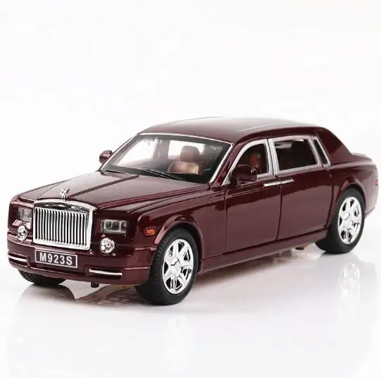 1:24 игрушечный автомобиль отличного качества Rolls-Royce Phantom Металлический Игрушечный Автомобиль из сплава литые машины и игрушечные транспортные средства Модель автомобиля игрушки для детей - Цвет: red no box