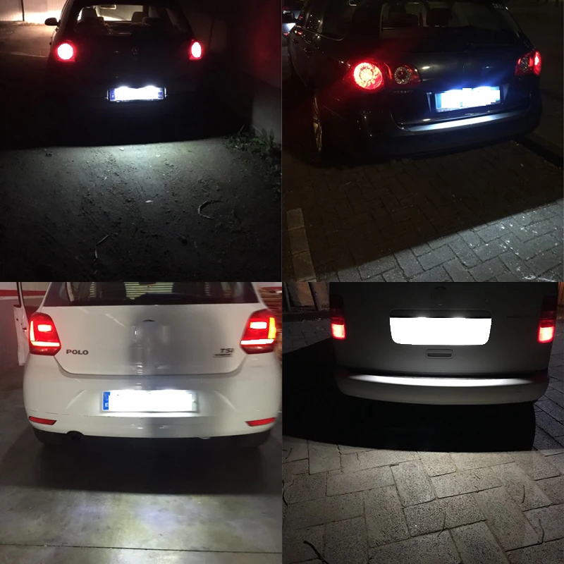 СВЕТОДИОДНЫЙ Автомобильный номерной знак 2 шт. без ошибок 12 В для VW Golf 5 Caddy Passat