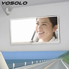 Зеркало для салона автомобиля YOSOLO, портативное автомобильное зеркало для макияжа, универсальное зеркало из нержавеющей стали для автомобильного стайлинга, солнцезащитный козырек, HD-зеркала