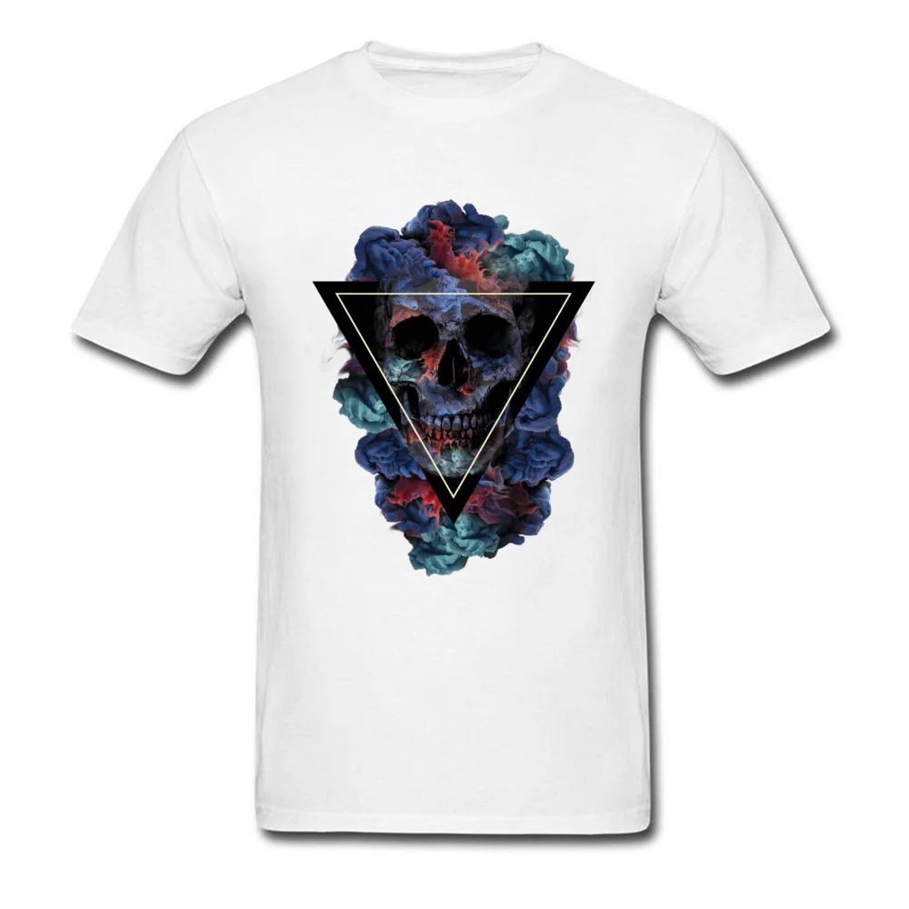 Fume Skull Monster Graphic Gift Top T-shirts 100% Cotton O-Neck Male Tees Classic 3D Skull T Shirt Summer/Autumn