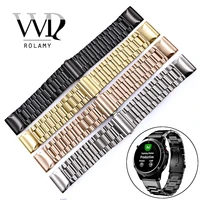 rolamy 20 22 26mm high quality easy quick install replacement solid watch bands bracelets straps for garmin fenix 355x5s