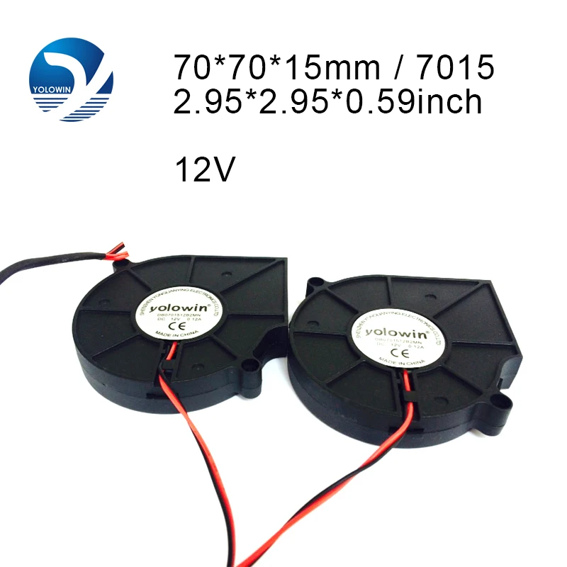 1 Pair PC Blower Cooling Fan for Computer 75*75*15mm 12V PC Radiator Computer Blower Cooler Fan Two Ball Bearing Heatsink