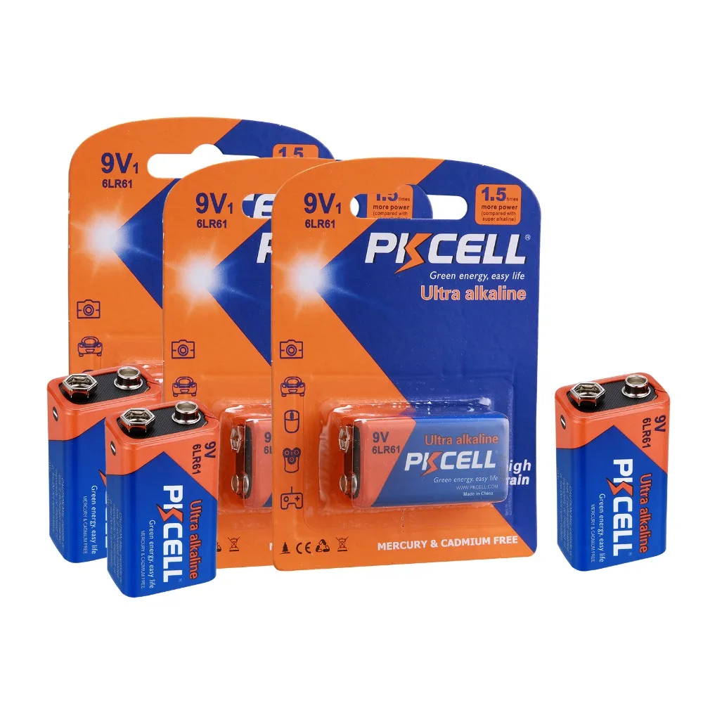 

Alkaline Battery 20 pcs GP1604G-S1 6LR61 9V PPP3 1604A Alkaline Battery Non-rechargeable Batteries for Wireless Microphone