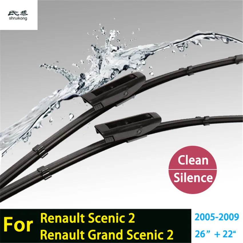 Автомобильные наклейки стеклоочистителей для Renault Scenic 2 Grand (2005 2009) 26 &quot+ 22&quot