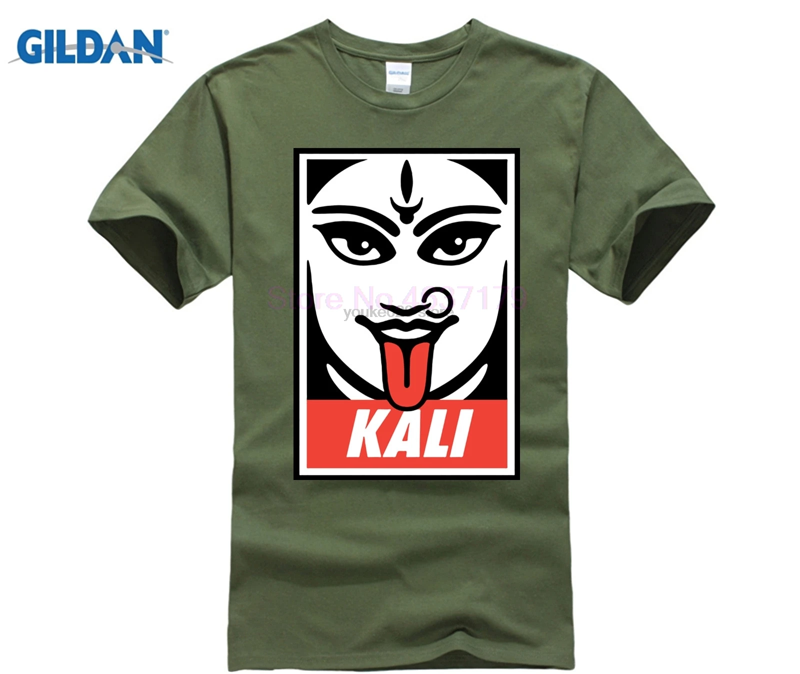 Индуистская богиня Kali II футболка мужская Молодежная чистый хлопок с коротким