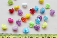 2000pcs rainbow flower rose colorful children plastic sewing sew on buttons shank set 12mm