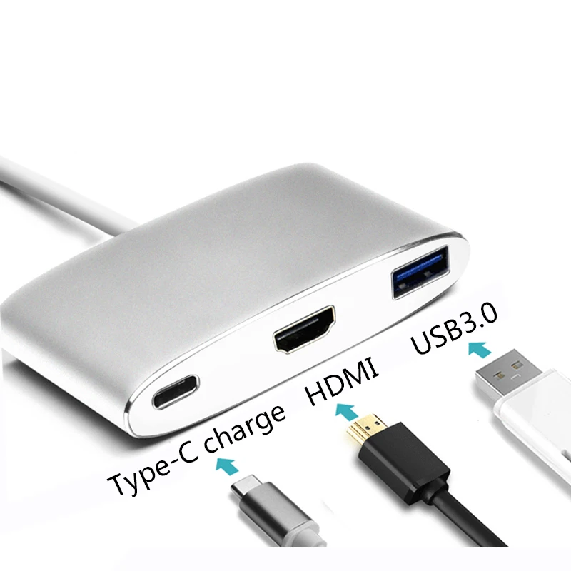 AixTon USB Type C концентратор USB3.1 к 3 0/HDMI 4 K/Type зарядное устройство для MacBook Pro Mate20