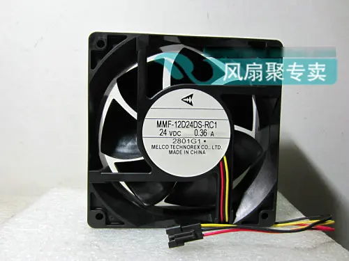 Оригинальный Nidec для Mitsubishi инвертор вентилятор MMF 12D24DS RC1 12 см 12038 24V 0.36A 3 провода|nidec