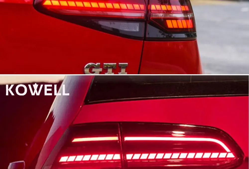 KOWELL стайлинга автомобилей для VW Golf 7 задних сигнальных огней, 2013- Golf7 MK7 светодиодный задний фонарь DRL+ тормоз+ Парк+ сигнальный светодиод