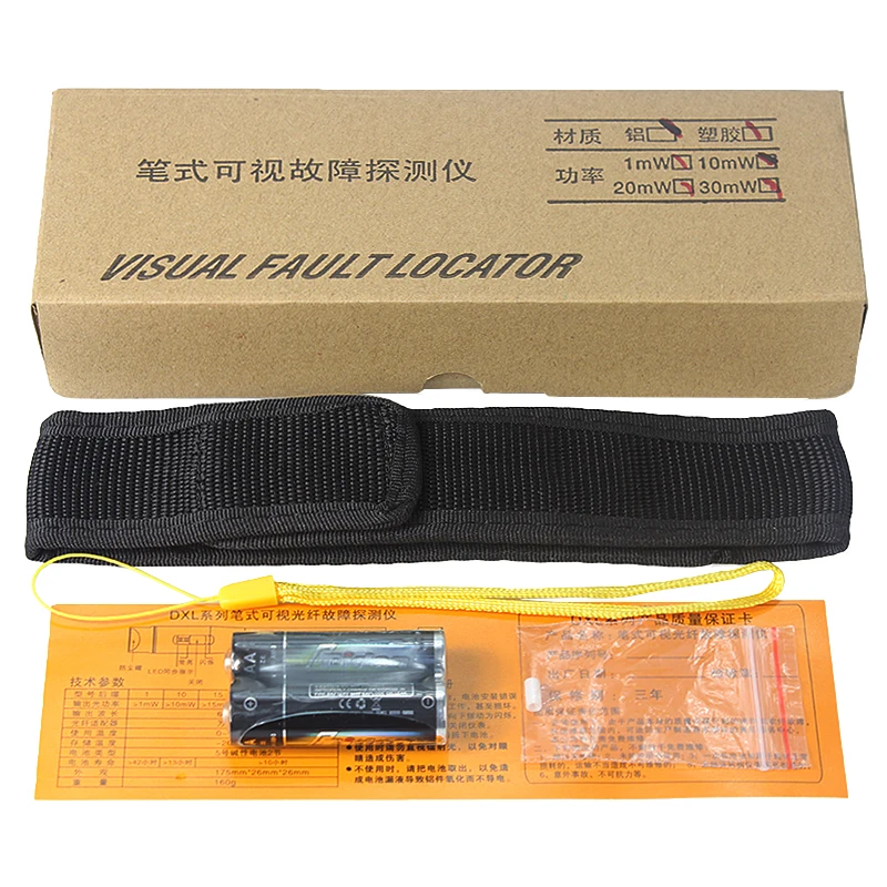 

Free shipping golden 5km red pen Red light source fiber test pen 1MW visual fault locator compliant st fc sc Connector