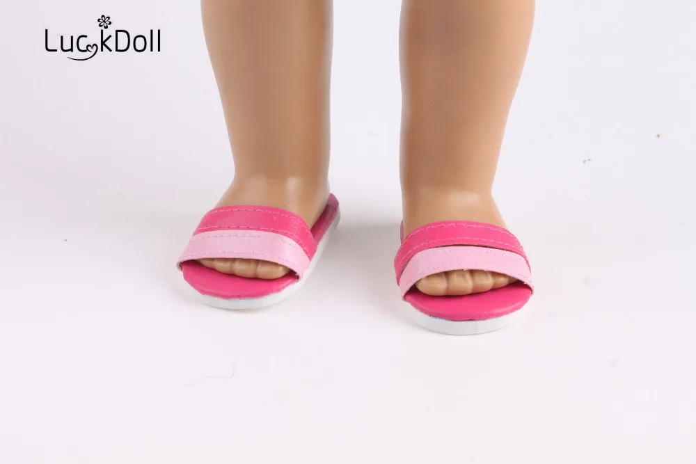 Туфли тапочки LUCKDOLL в американском стиле размер 18 дюймов 43 см аксессуары для