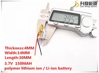 10pcs sd 3 7v150mah401430 polymer lithium ion li ion battery for toypower bankgpsmp3mp4cell phonespeaker