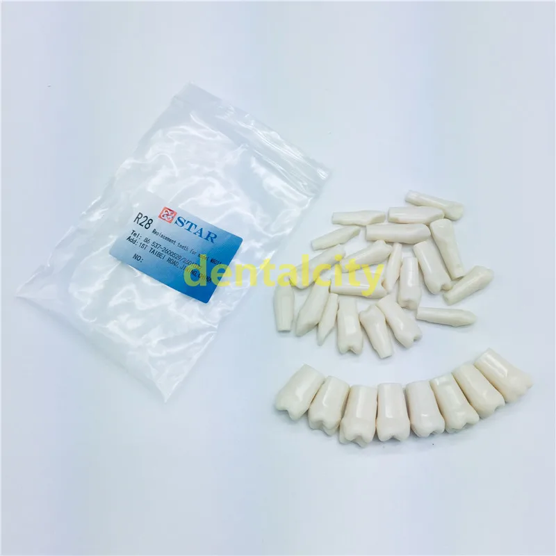 28pcs Practice Tooth Высокое качество 32 шт./пакет Смола моделирование зуб зерна Стоматологическая модель для дантиста подготовки к тесту обучения - Цвет: 28pcs Practice Tooth