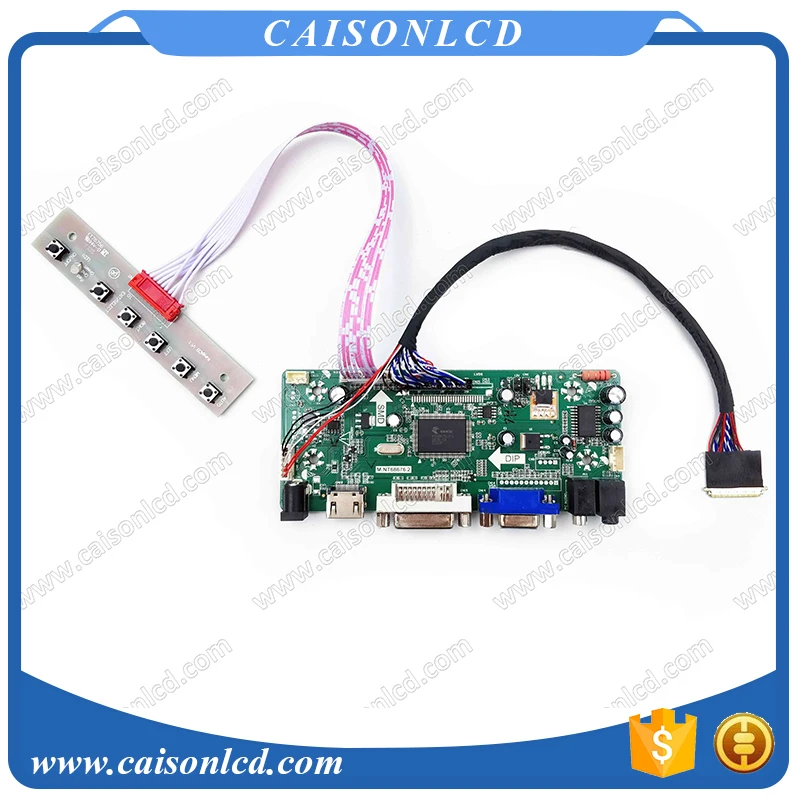 Бесплатная доставка ЖК-дисплей LVDS плата контроллера с VGA, HDMI, DVI для 17,3 