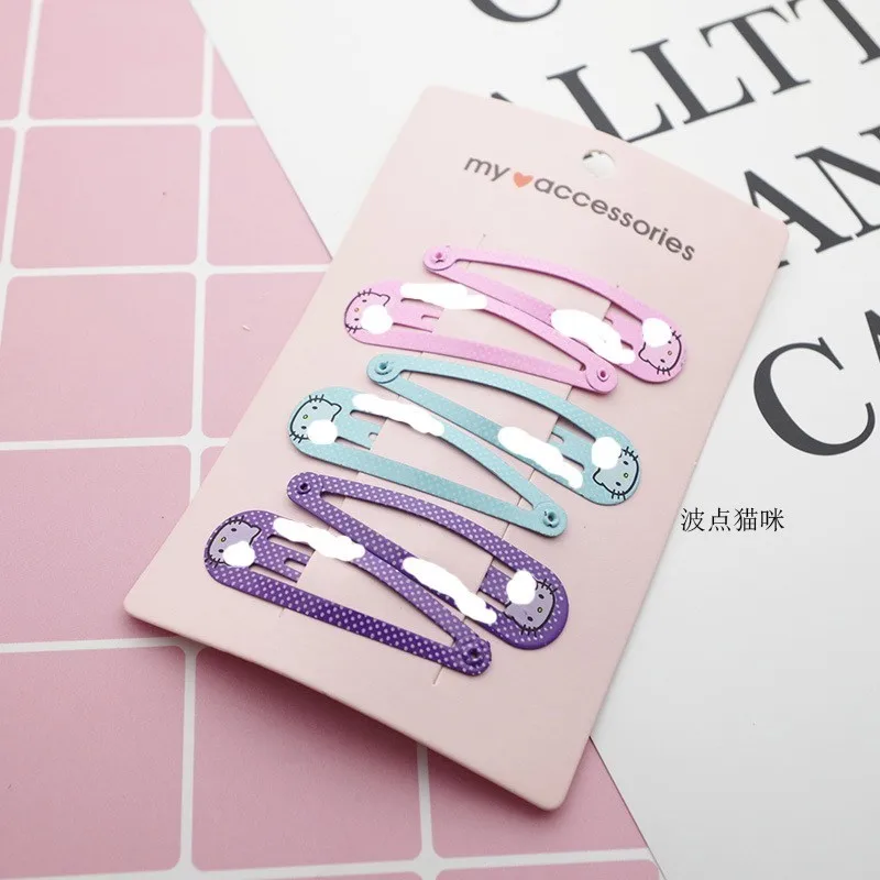 G 6PCS New Cute Cartoon Metal Printing Colour Animal Baby BB Clips Kids Headwear Children Accessories Girls Hairpins Hair Clip - Цвет: G