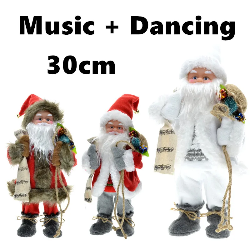 Электрический Санта Клаус плюшевые игрушки для танцев подарки детей украшения