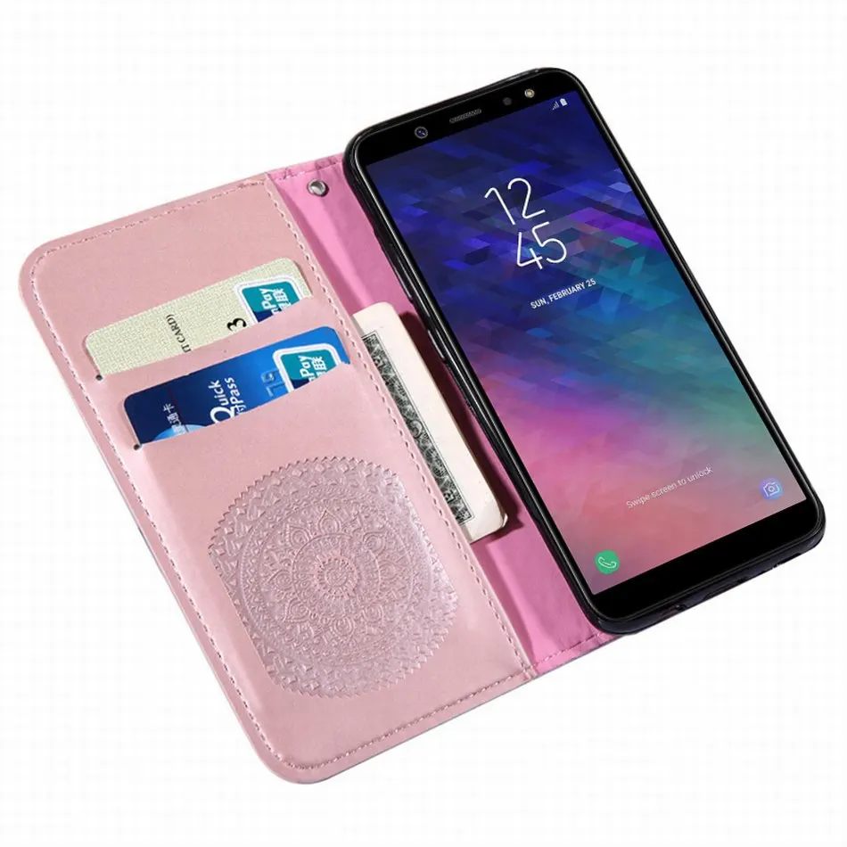 Цветком дурмана и книга Капа чехол для samsung Galaxy A50 A60 A70 A6 A7 A8 плюс J6 Prime J4 Plus J3 J730 J530 J330 A320 A520 E22F