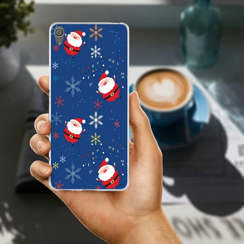 Счастливый Новый год Счастливого Рождества Прозрачный чехол для sony Xperia Z (Сони