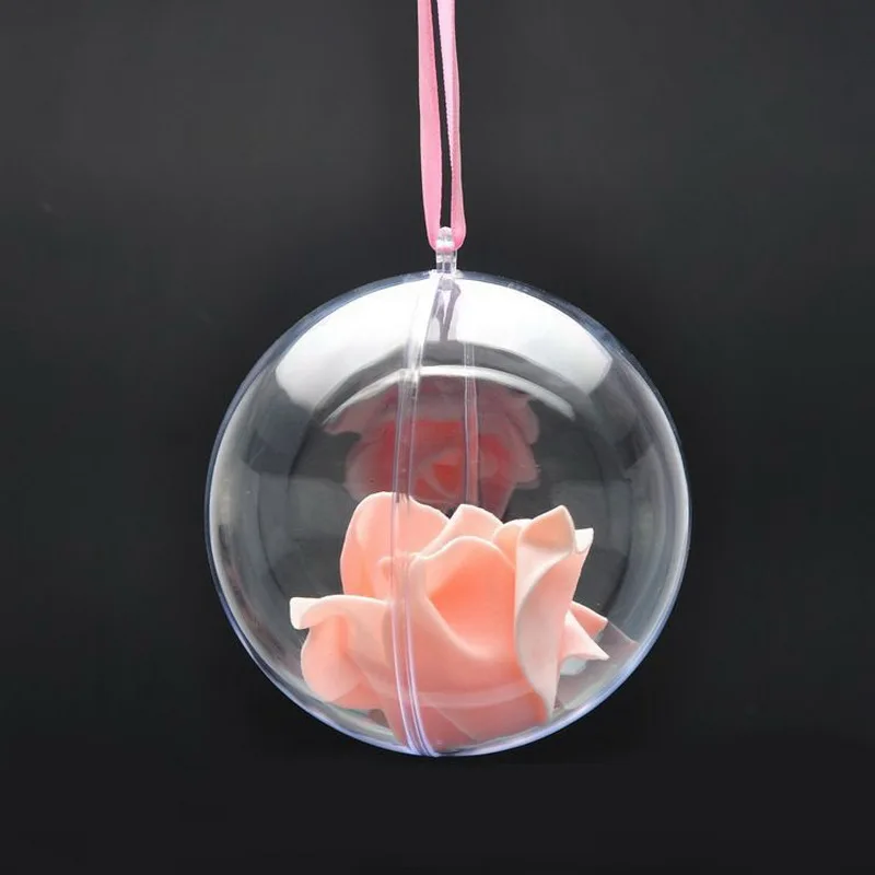 10 шт прозрачный Рождественский бал орнамент пластиковый заполняемый мяч подарок