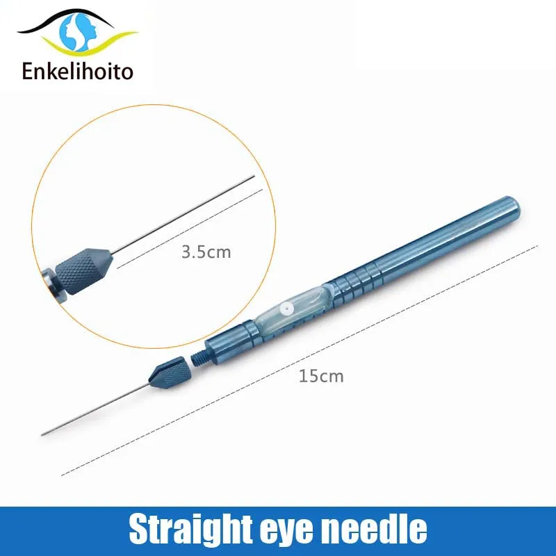 Aspiration needle  straight shafts with silica gel cannulation inside 20G23G ophthalmic microscopy device with silicone tube