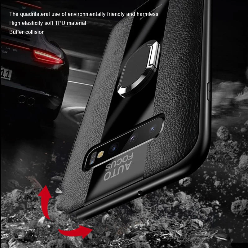 BXE Luxury Phone Case For Samsung Galaxy S8 S9 S10 Plus S10e With Magnetic Holder Ring S10Plus S9+ |